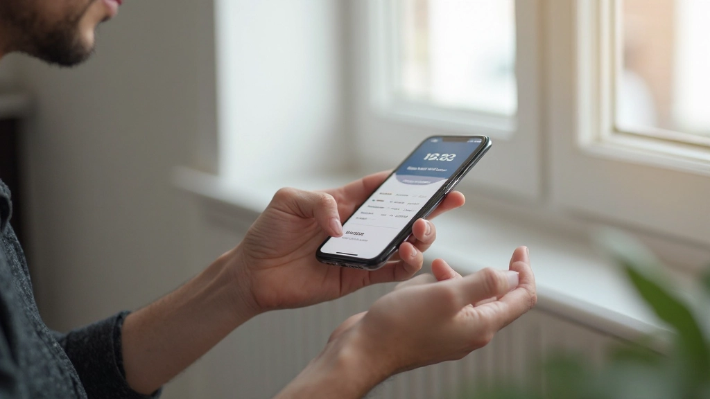 Smartphone met streaming services app open, creditcard en rekeningen op tafel