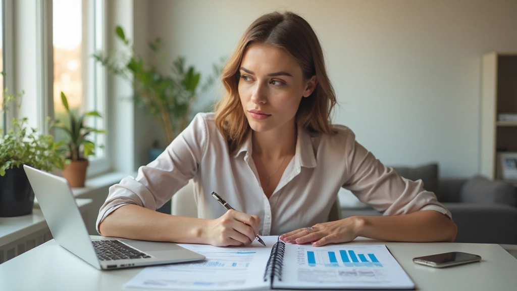 Persoon plant financiële doelstellingen met grafiek